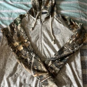 Real tree zip up hoodie